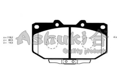 Комплект тормозных колодок 1080-8501 ASHUKI