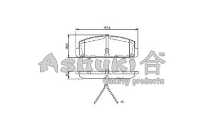 Комплект тормозных колодок 1083-9103 ASHUKI