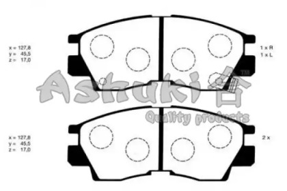 Комплект тормозных колодок C006-01 ASHUKI