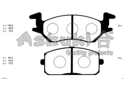 Комплект тормозных колодок T112-01 ASHUKI