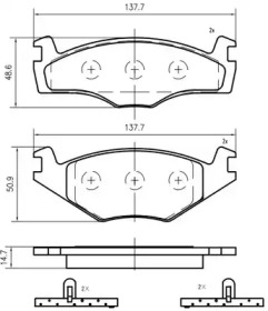 Комплект тормозных колодок K404600 VEMA