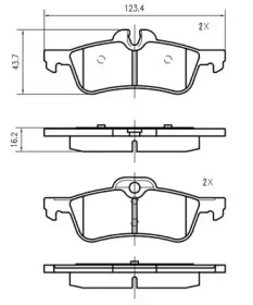 Комплект тормозных колодок K424800 VEMA