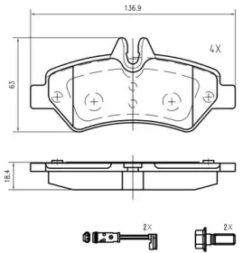 Комплект тормозных колодок K425600 VEMA