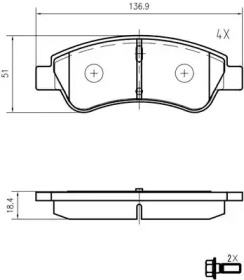 Комплект тормозных колодок K600800 VEMA