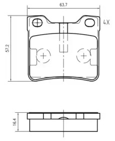 Комплект тормозных колодок K604902 VEMA