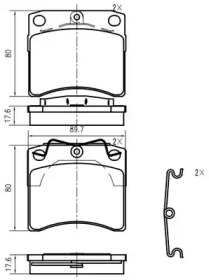 Комплект тормозных колодок K619201 VEMA