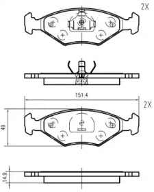 Комплект тормозных колодок K621902 VEMA