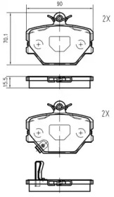 Комплект тормозных колодок K629900 VEMA