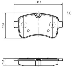 Комплект тормозных колодок K631500 VEMA