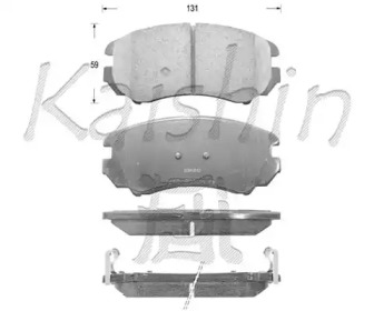 Комплект тормозных колодок FK11148 KAISHIN