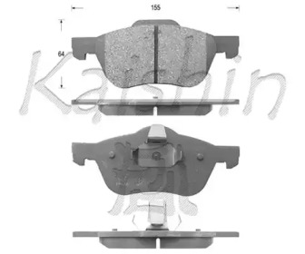 Комплект тормозных колодок D1256 KAISHIN