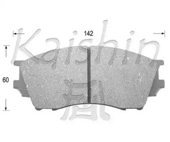 Комплект тормозных колодок D3098 KAISHIN