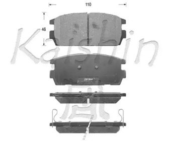 Комплект тормозных колодок FK11139 KAISHIN