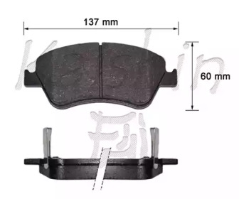 Комплект тормозных колодок FK2286 KAISHIN