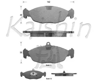 Комплект тормозных колодок FK7063 KAISHIN