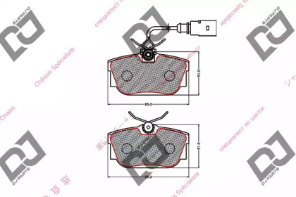 Комплект тормозных колодок BP2186 DJ PARTS