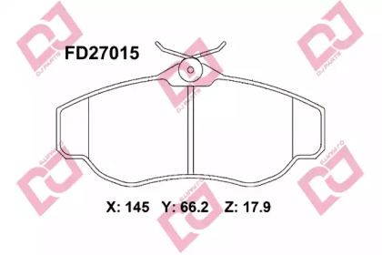 Комплект тормозных колодок BP2354 DJ PARTS