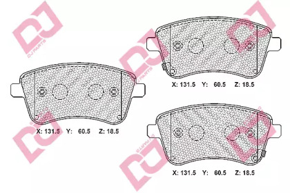 Комплект тормозных колодок BP2407 DJ PARTS