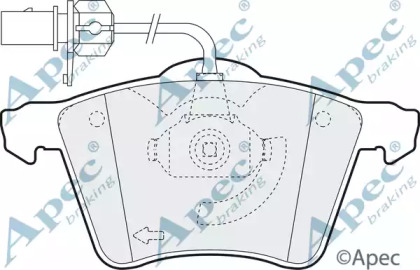 Комплект тормозных колодок PAD1323 APEC braking