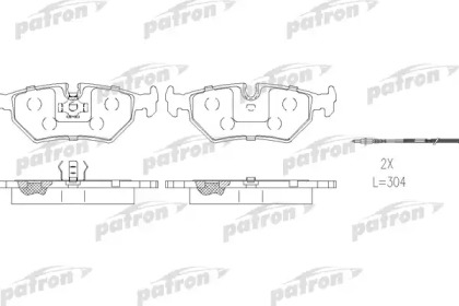 Комплект тормозных колодок PBP1003 PATRON