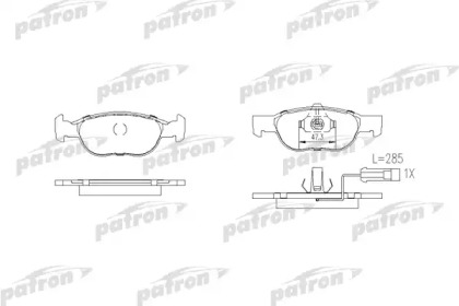 Комплект тормозных колодок PBP1040 PATRON