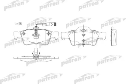 Комплект тормозных колодок PBP1526 PATRON