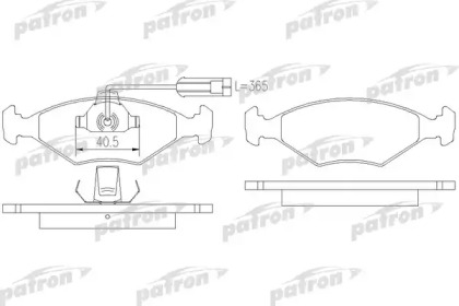 Комплект тормозных колодок PBP912 PATRON