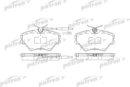 Комплект тормозных колодок PBP972 PATRON