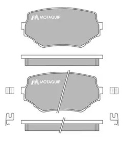 Комплект тормозных колодок LVXL161 MOTAQUIP