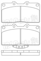 Комплект тормозных колодок IBD-1597 IPS Parts