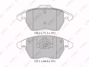 Комплект тормозных колодок BD-2206 LYNXauto