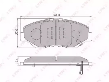 Комплект тормозных колодок BD-3404 LYNXauto