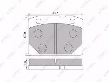 Комплект тормозных колодок BD-4603 LYNXauto