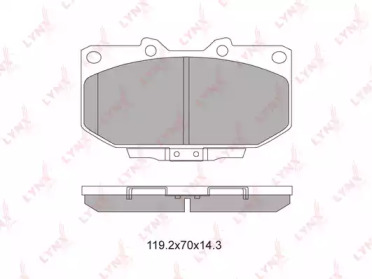 Комплект тормозных колодок BD-5720 LYNXauto
