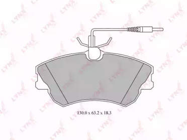 Комплект тормозных колодок BD-6307 LYNXauto