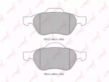 Комплект тормозных колодок BD-6315 LYNXauto