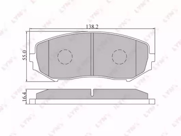 Комплект тормозных колодок BD-7302 LYNXauto