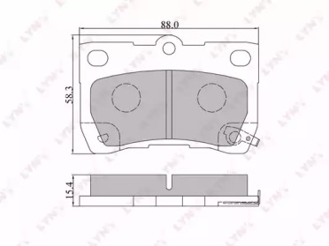 Комплект тормозных колодок BD-7544 LYNXauto