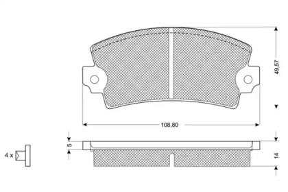 Комплект тормозных колодок PF1032 PROCODIS FRANCE