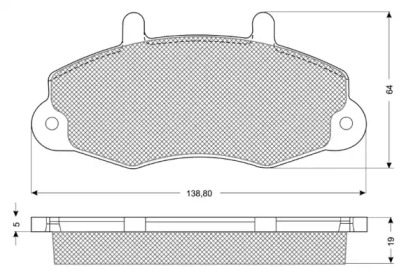 Комплект тормозных колодок PF1066 PROCODIS FRANCE