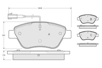 Комплект тормозных колодок PF1248 PROCODIS FRANCE