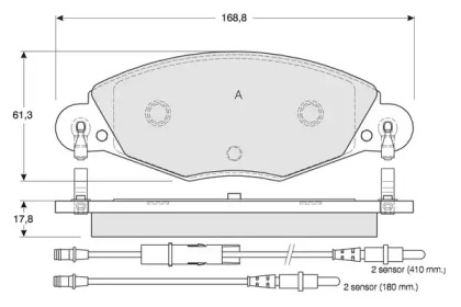 Комплект тормозных колодок PF1332 PROCODIS FRANCE