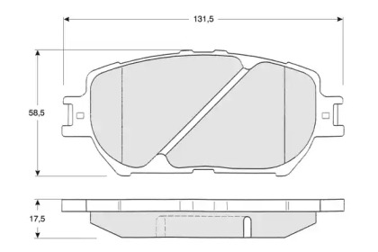 Комплект тормозных колодок PF1370 PROCODIS FRANCE