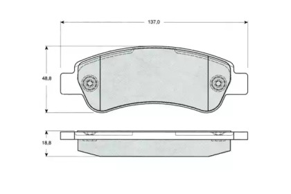 Комплект тормозных колодок PF1441 PROCODIS FRANCE