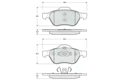 Комплект тормозных колодок PF1471 PROCODIS FRANCE