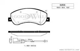 Комплект тормозных колодок 1047 F GOODWILL