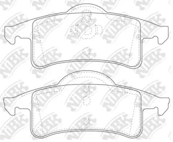 Комплект тормозных колодок PN0425 NiBK