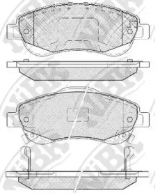 Комплект тормозных колодок PN8808 NiBK