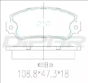 Комплект тормозных колодок DFB1297 DITAS