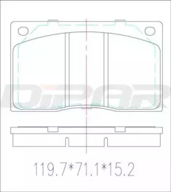 Комплект тормозных колодок DFB1386 DITAS